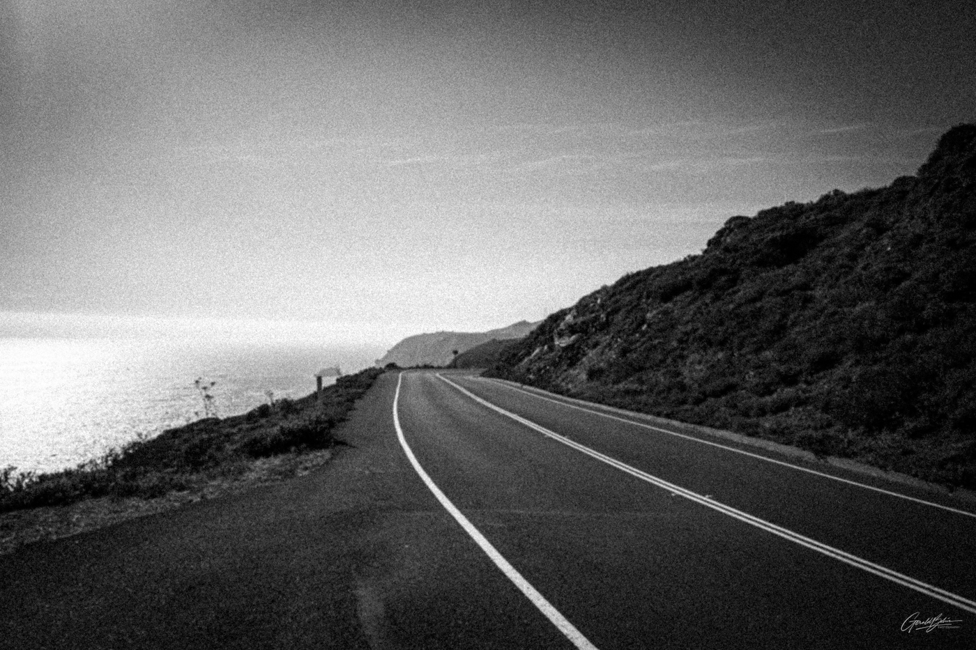 Shorline Hwy, au nord de San Francisco, la route longue le pacific