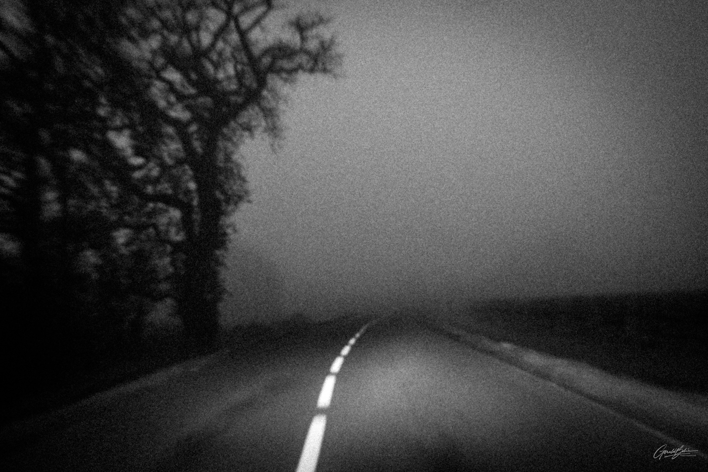 leger virage dans la brume